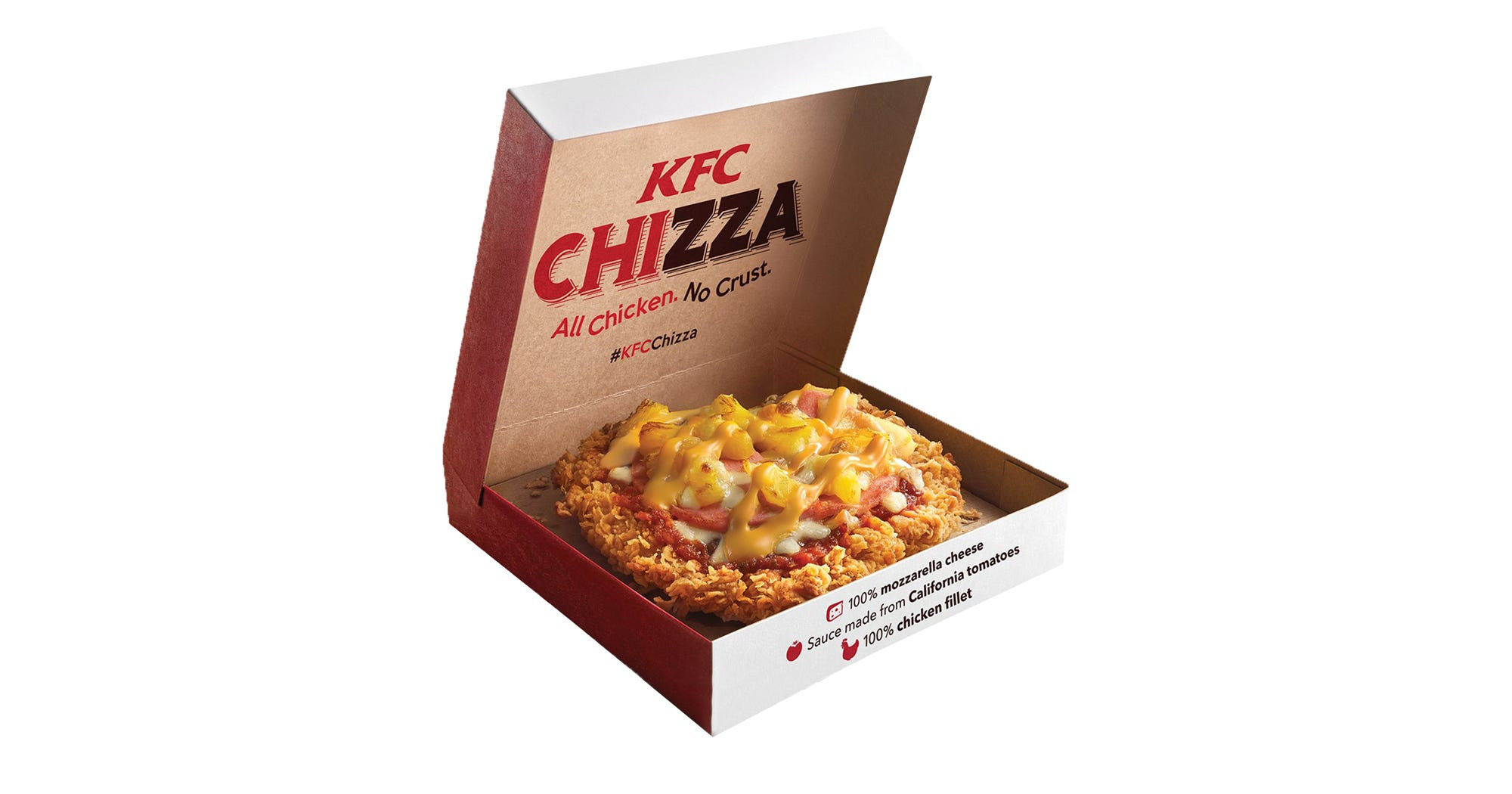Kfc Chicken Pizza
 KFC Chizza Fried Chicken Crust Pizza