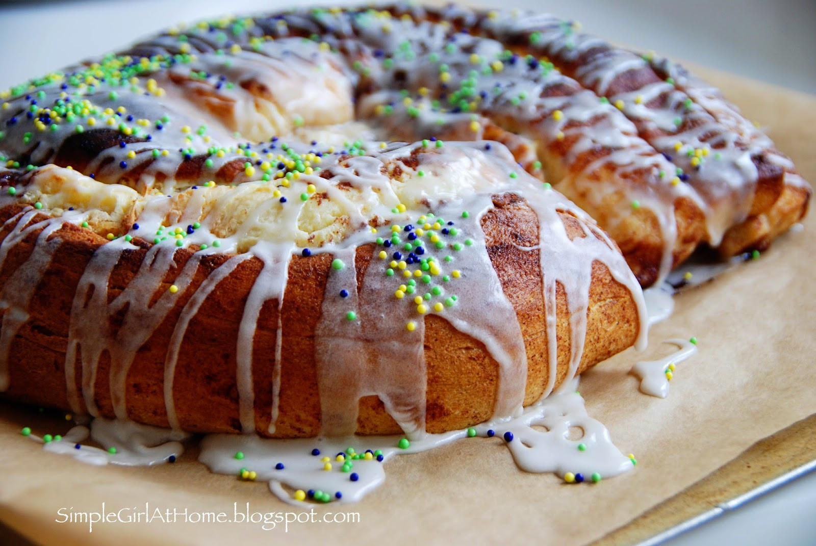 King Cake Recipe Cream Cheese
 Simple Girl King Cake With Cream Cheese Filling Fake Out