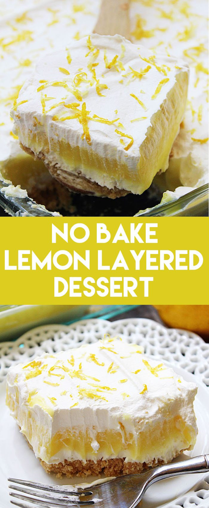 Layered Lemon Dessert
 No Bake Lemon Layered Dessert High Heels and Grills