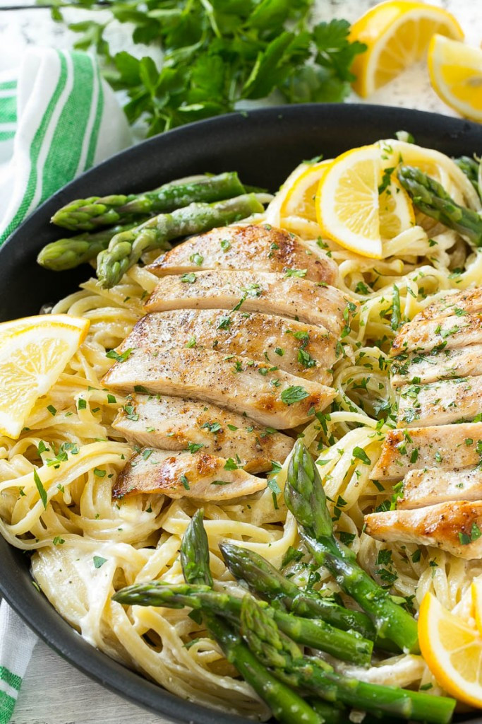 Lemon Asparagus Chicken Pasta
 Lemon Asparagus Pasta with Grilled Chicken Dinner at the Zoo