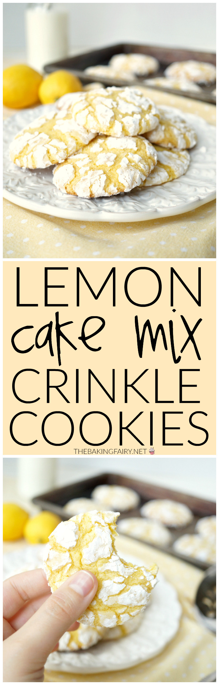 Lemon Cake Mix
 lemon cake mix crinkle cookies