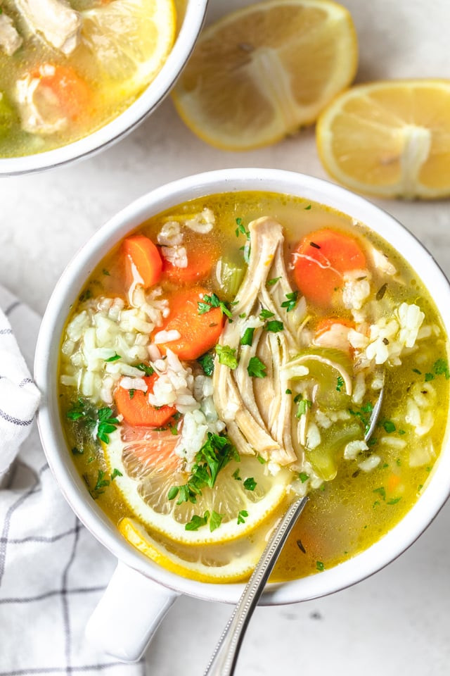 Lemon Chicken Rice Soup
 HEALTHY Chicken Lemon Rice Soup Recipe