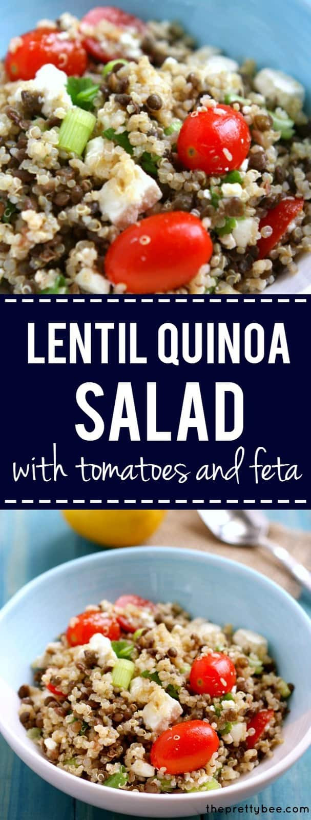 Lentil Quinoa Salad
 Lentil Quinoa Salad with Feta Cheese The Pretty Bee