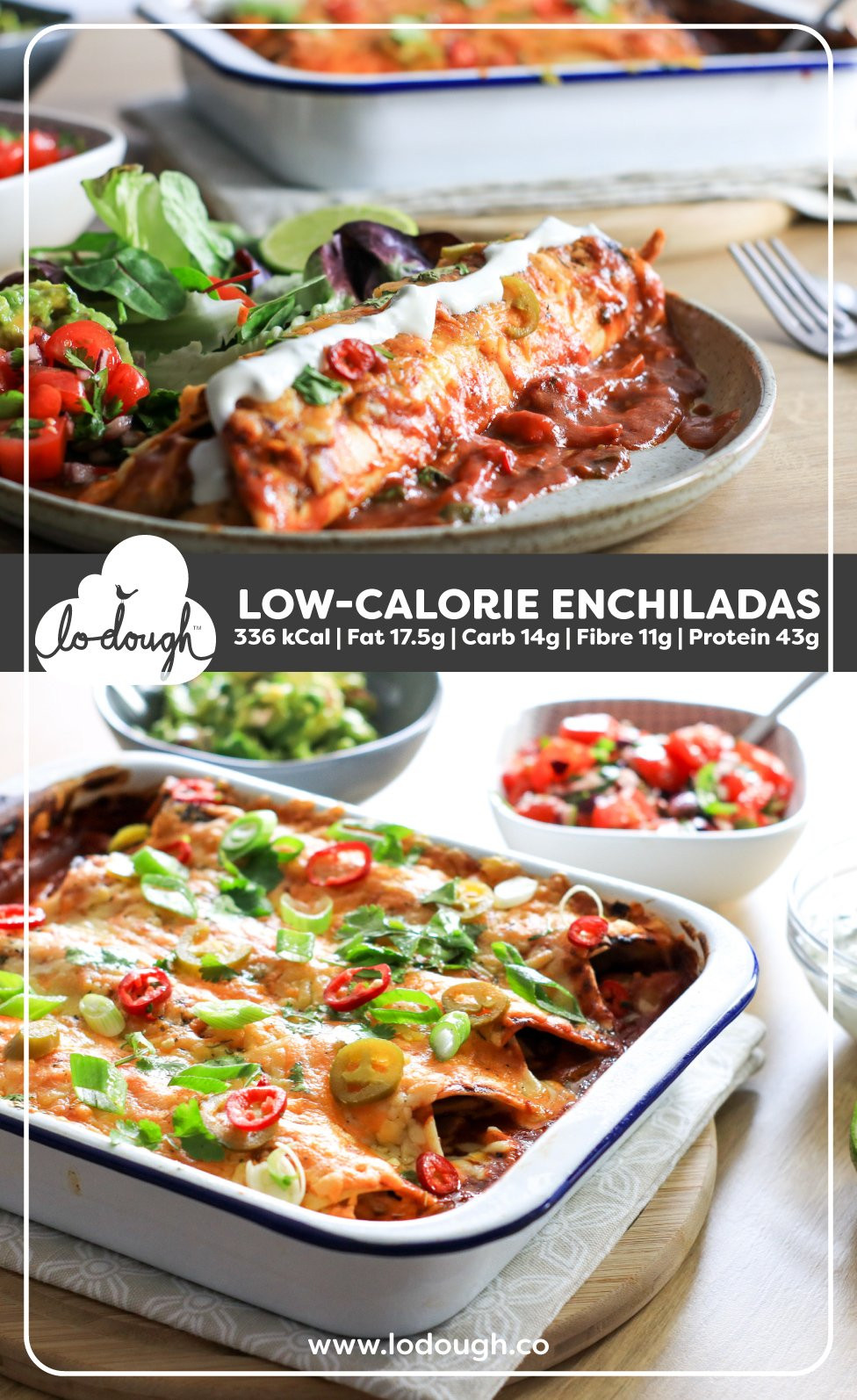 Low Calorie Enchiladas
 Low Calorie Enchiladas – Lo Dough