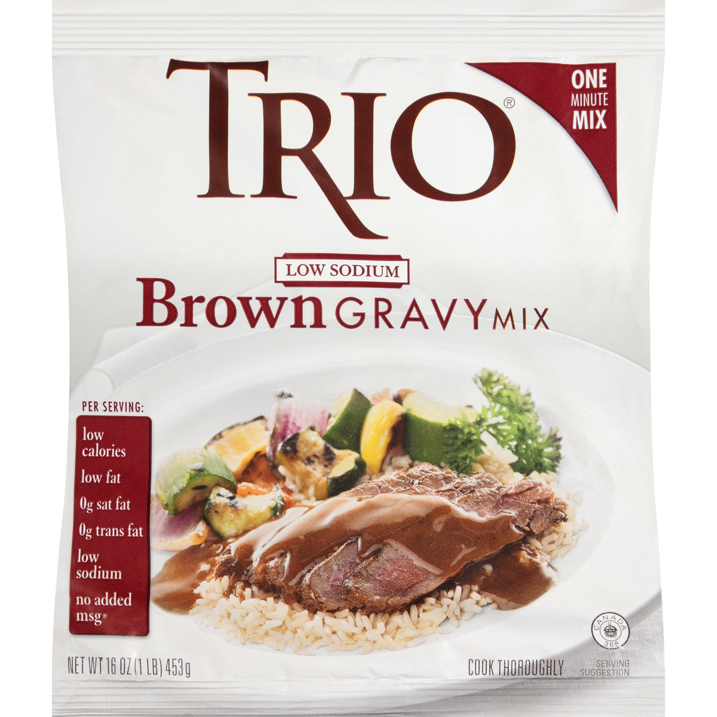 Low Calorie Gravy
 Trio Low Sodium Low Fat Low Calories Gravy Brown 0 Trans