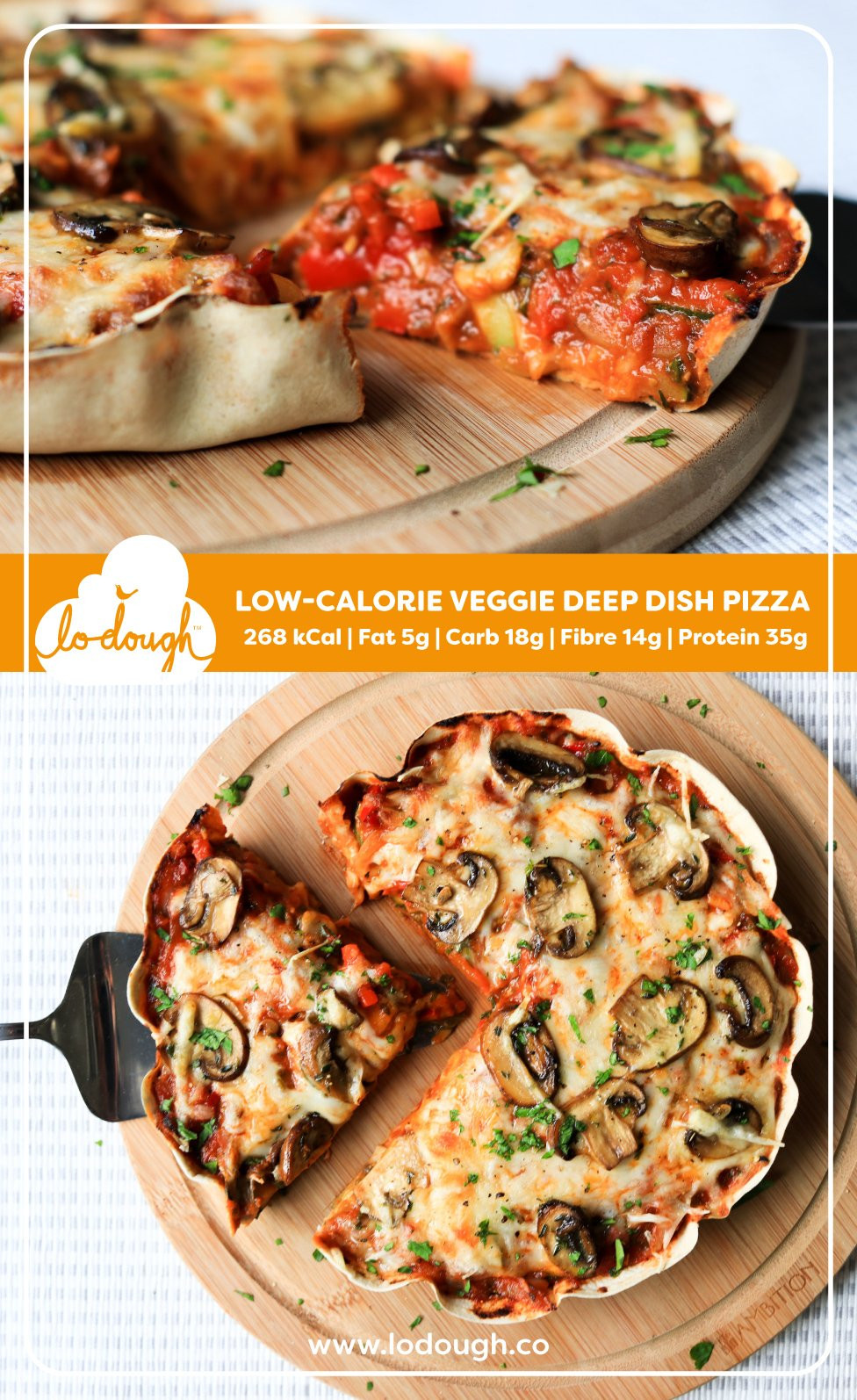 Low Calorie Pizza Dough
 Low Calorie Veggie Deep Dish Pizza – Lo Dough