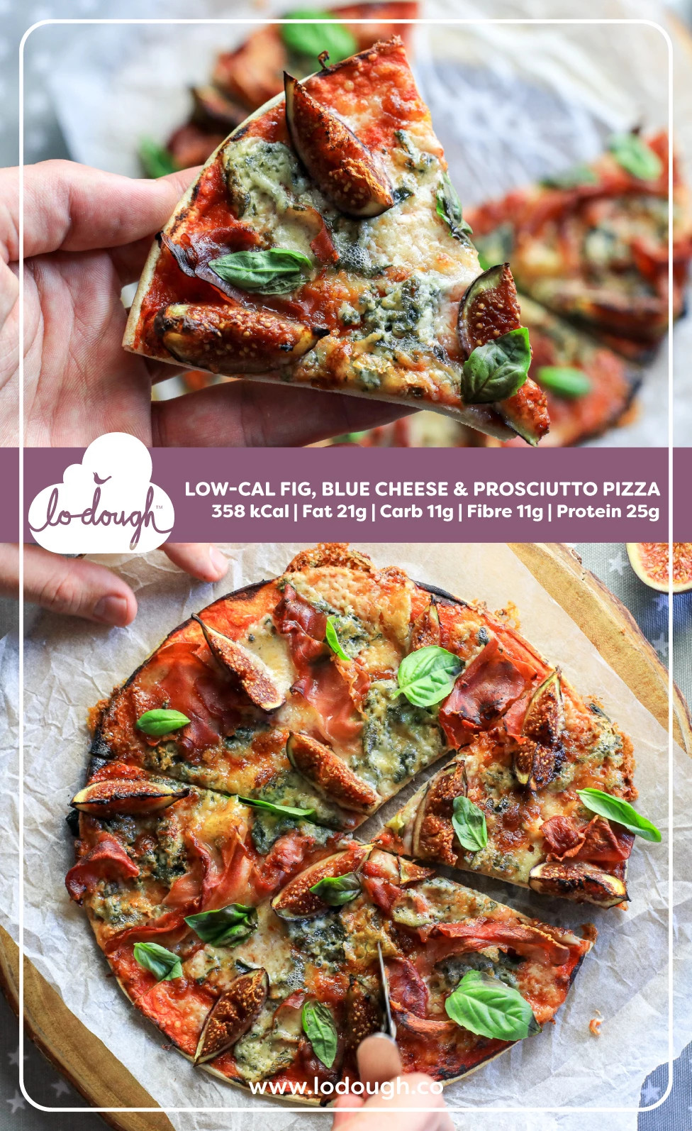 Low Calorie Pizza Dough
 Low Cal Fig Blue Cheese & Prosciutto Pizza