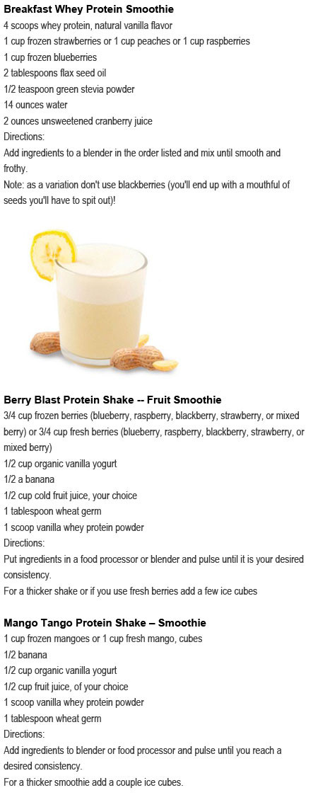 Low Calorie Protein Smoothies
 Low calorie whey protein smoothie recipes