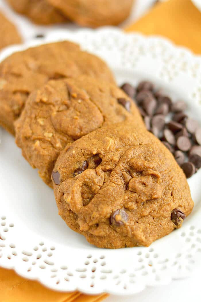 Low Calorie Pumpkin Cookies
 Pumpkin Chocolate Chip Oatmeal Cookies Skinny Fitalicious