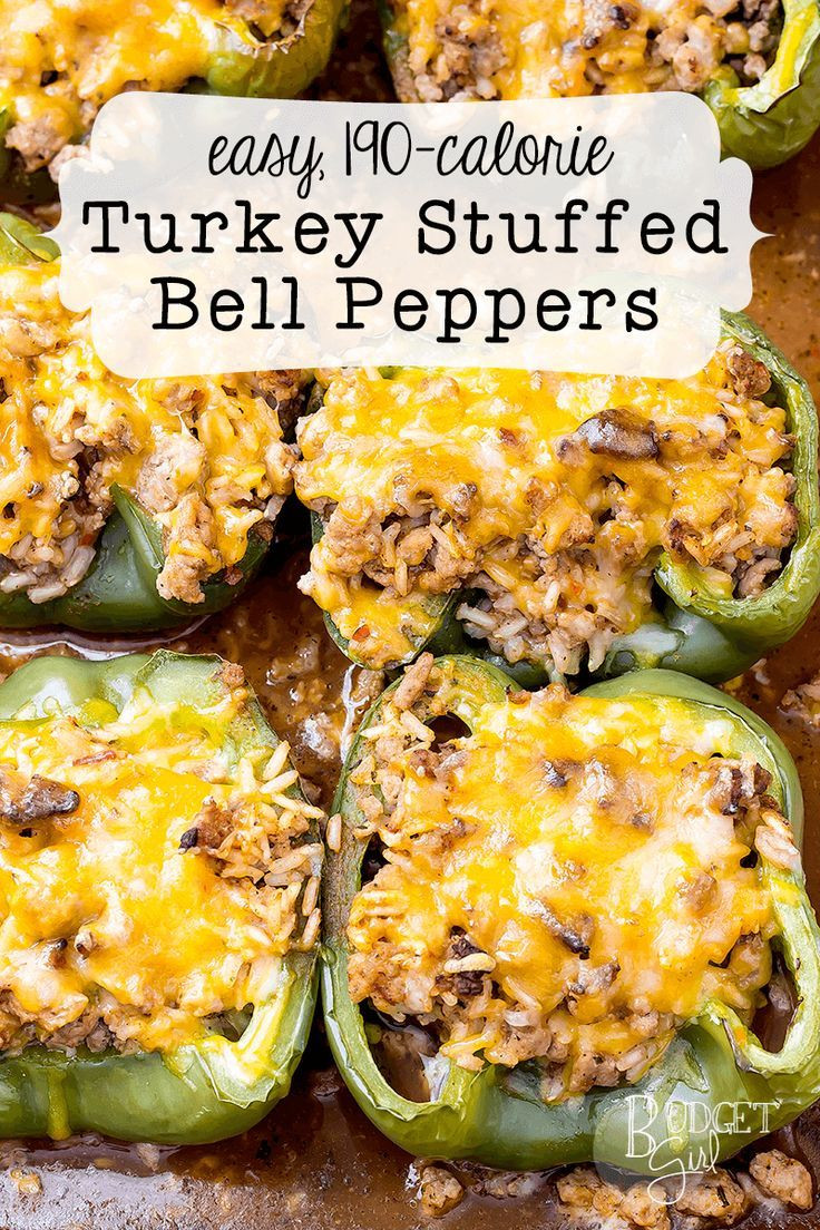 Low Calorie Thanksgiving Recipes
 Easy 190 Calorie Turkey Stuffed Peppers Recipe