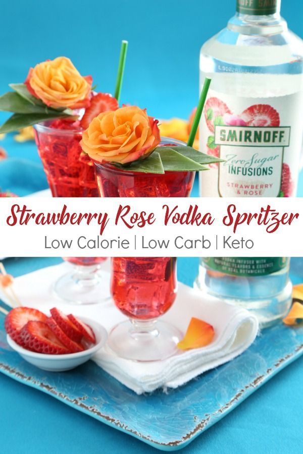 Low Calorie Vodka Drinks To Order At A Bar
 Strawberry Rose Vodka Spritzer Recipe