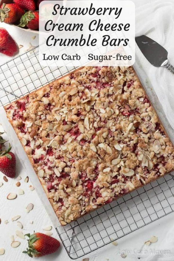 Low Carb Cream Cheese Recipes
 Strawberry Cream Cheese Crumble Bars