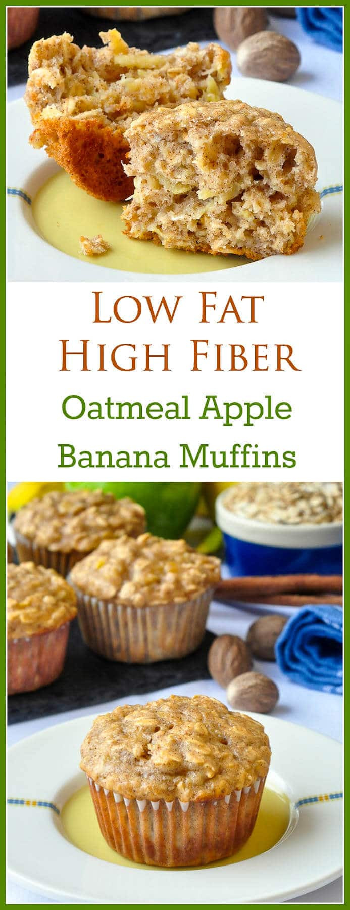 Low Fat High Fiber Recipes
 Oatmeal Apple Banana Low Fat Muffins Easy delicious