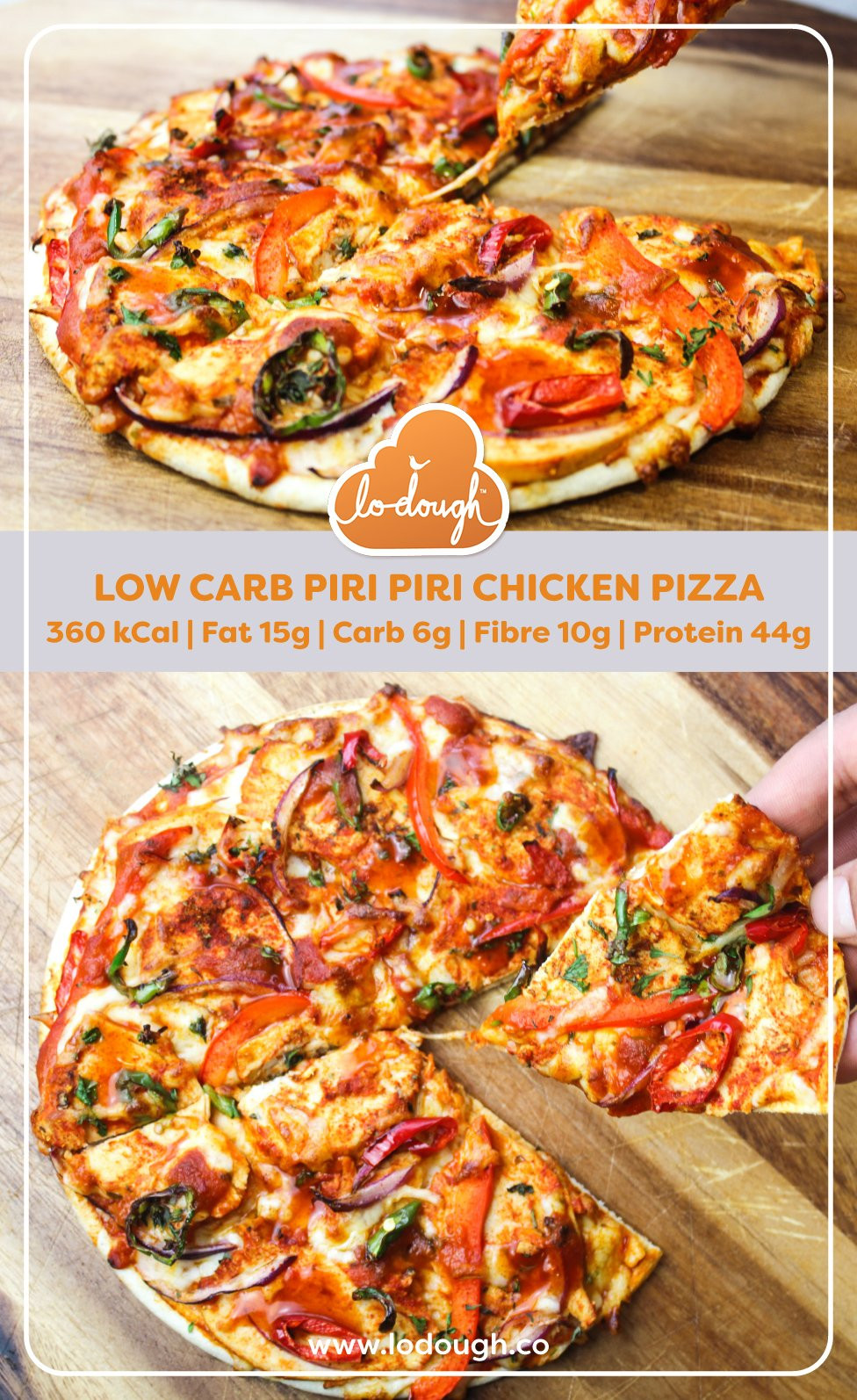 Low Fat Pizza Recipes
 Low Carb Piri Piri Chicken Pizza