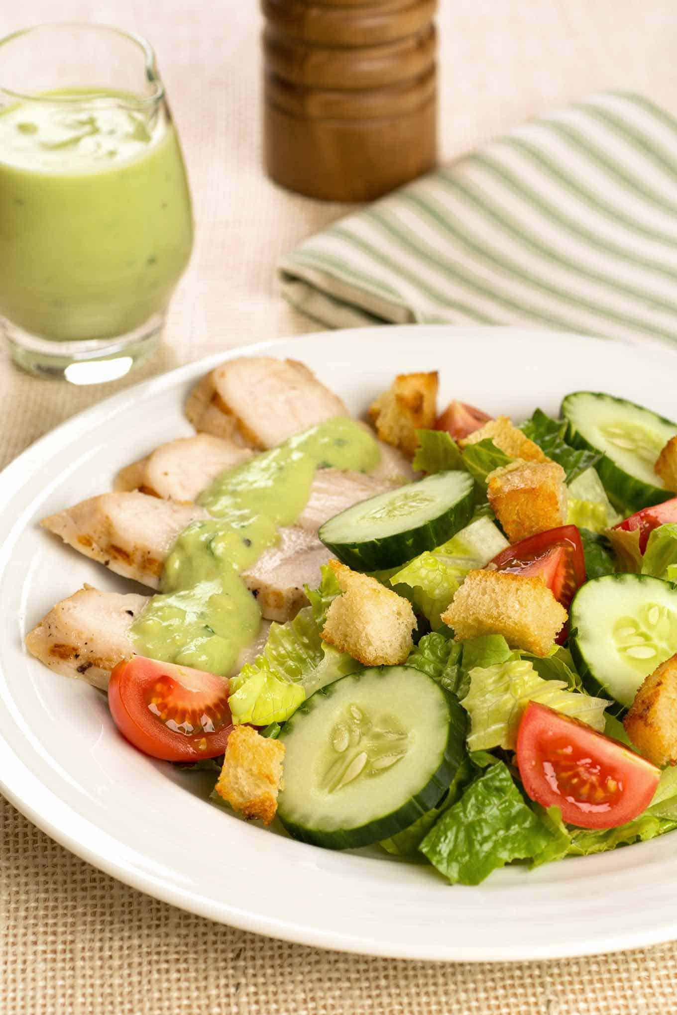 Low Fat Salad Dressing Recipes
 Grilled Turkey Salad with Low Fat Avocado Dressing Recipe