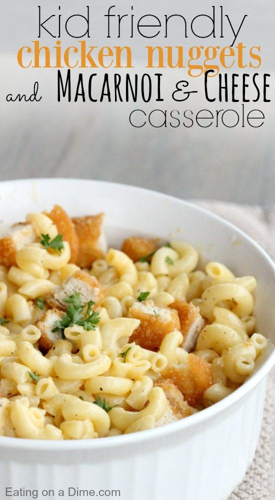 Macaroni And Cheese Casserole With Chicken
 Delicious Chicken Nug Casserole Eating on a Dime
