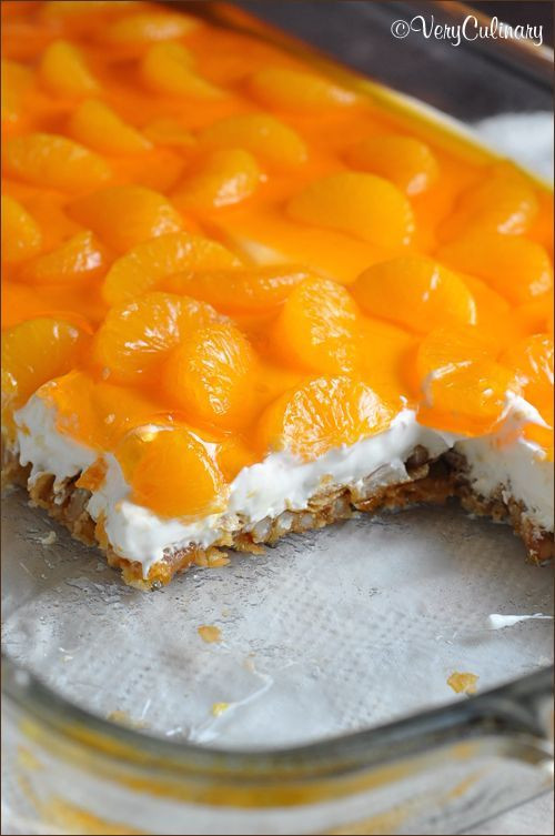 Mandarin Orange Jello Dessert
 This classic dessert features a crunchy pretzel crust a