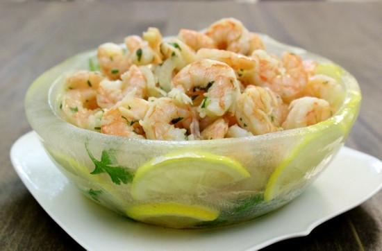 Marinated Shrimp Appetizers
 Marinated Shrimp In A Lemon Herb Ice Bowl Olga s Flavor