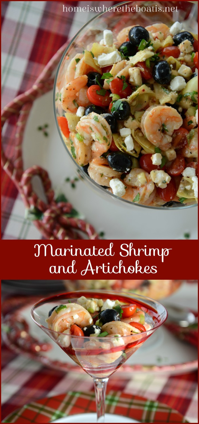 Marinated Shrimp Appetizers
 Marinated Shrimp & Artichokes – Home is Where the Boat Is