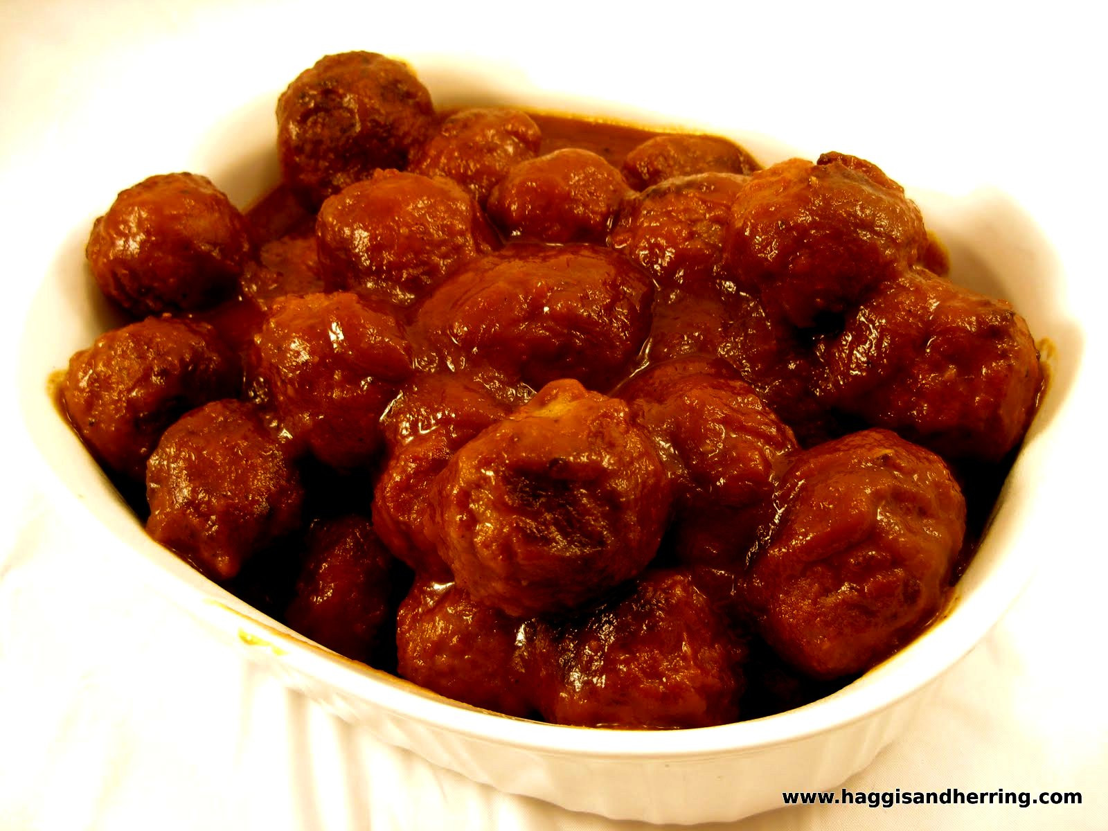 Meatball Bbq Sauce Recipe
 Recipes by the Haggis and the Herring Meatballs in