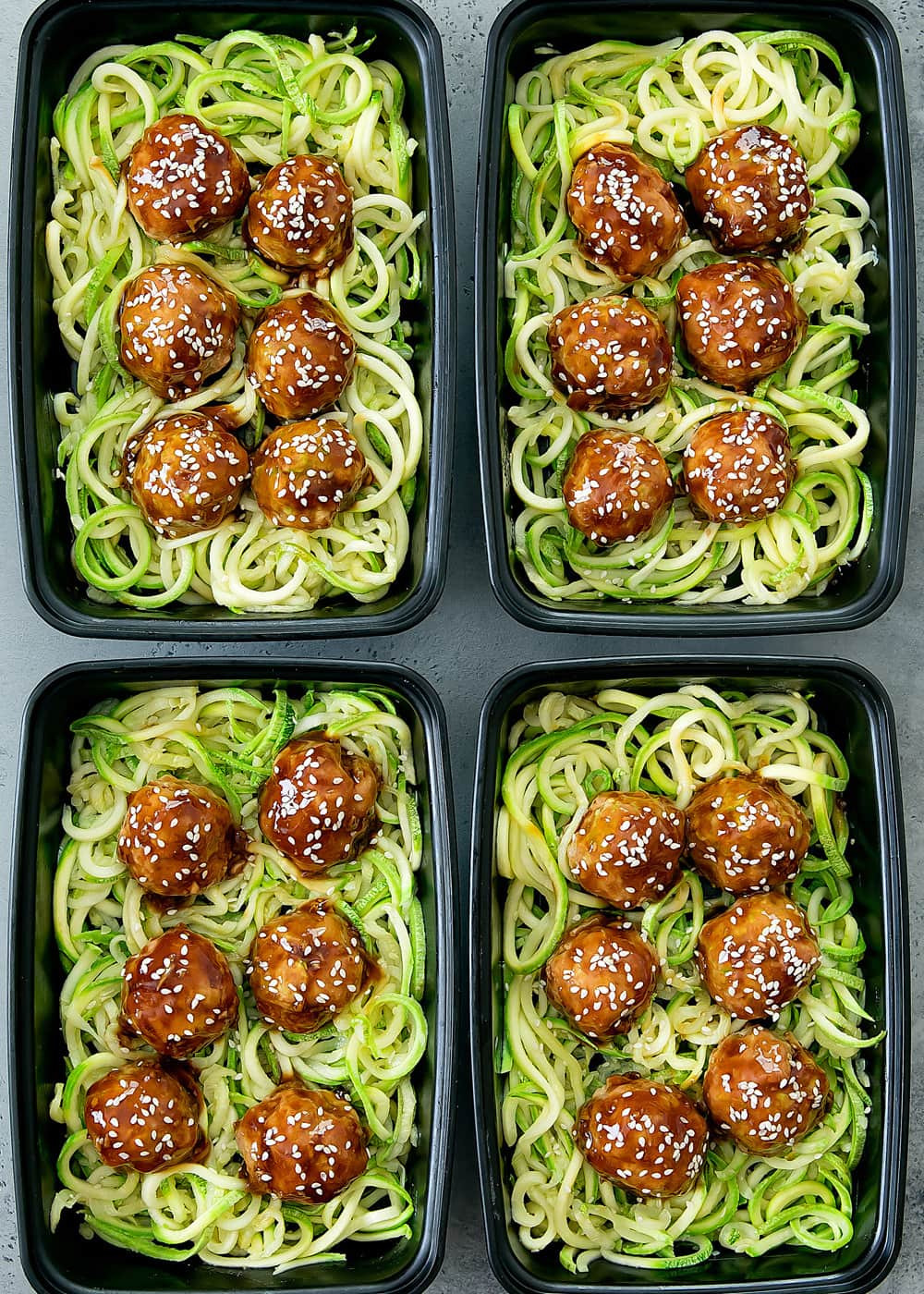Meatball Dinners Ideas
 Asian Glazed Meatballs with Zucchini Noodles Meal Prep