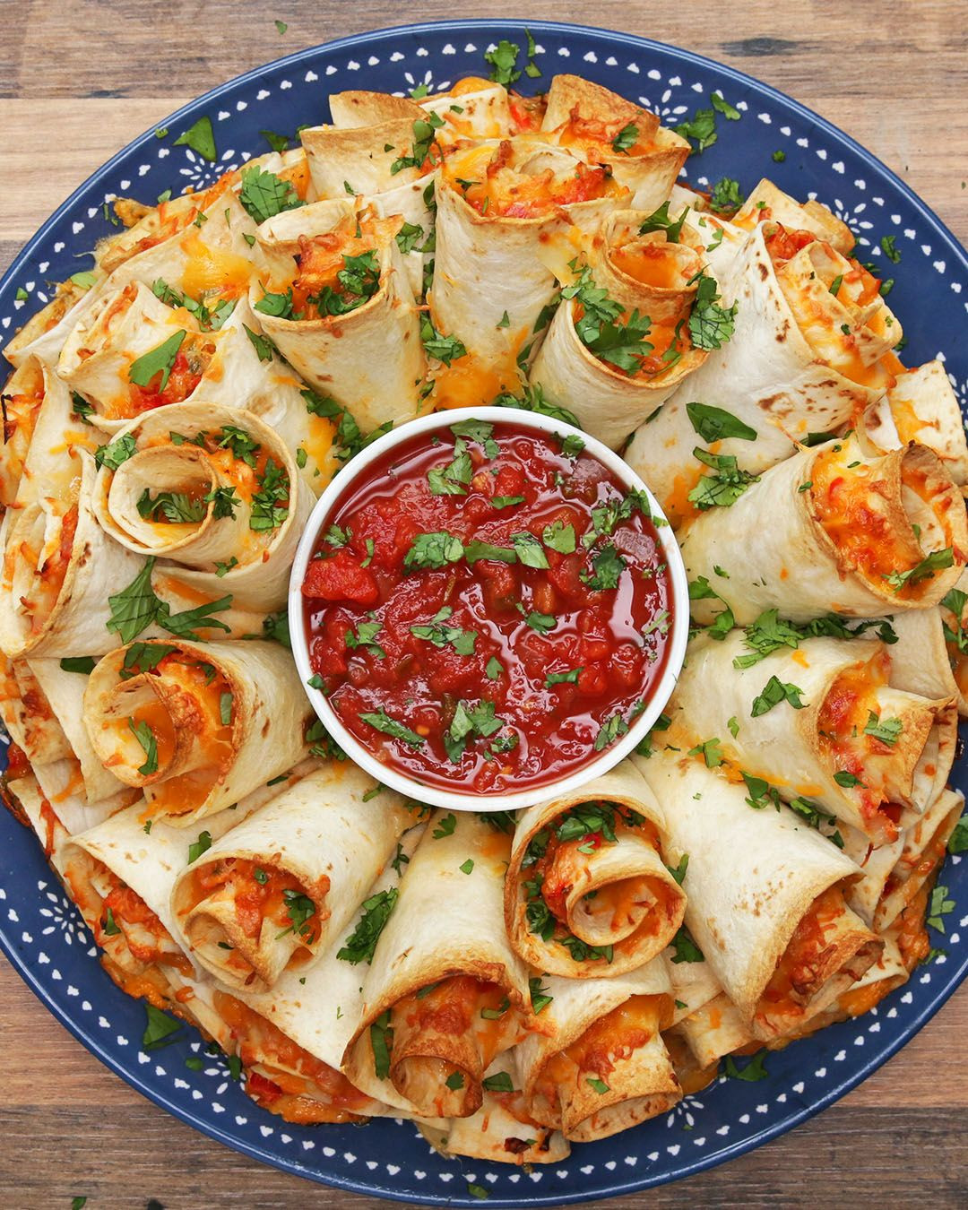 Mexican Appetizers For Party
 Blooming Quesadilla Ring Recipe in 2019