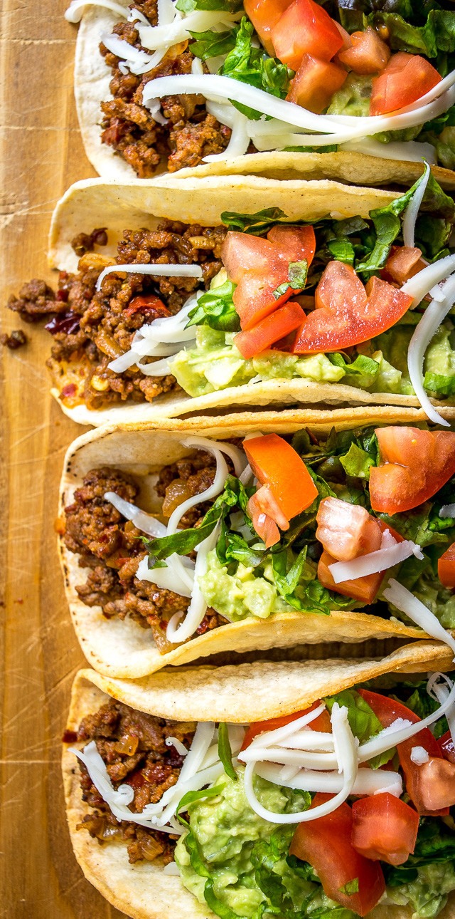 Mexican Beef Tacos
 Classic Ground Beef Hardshell Tacos