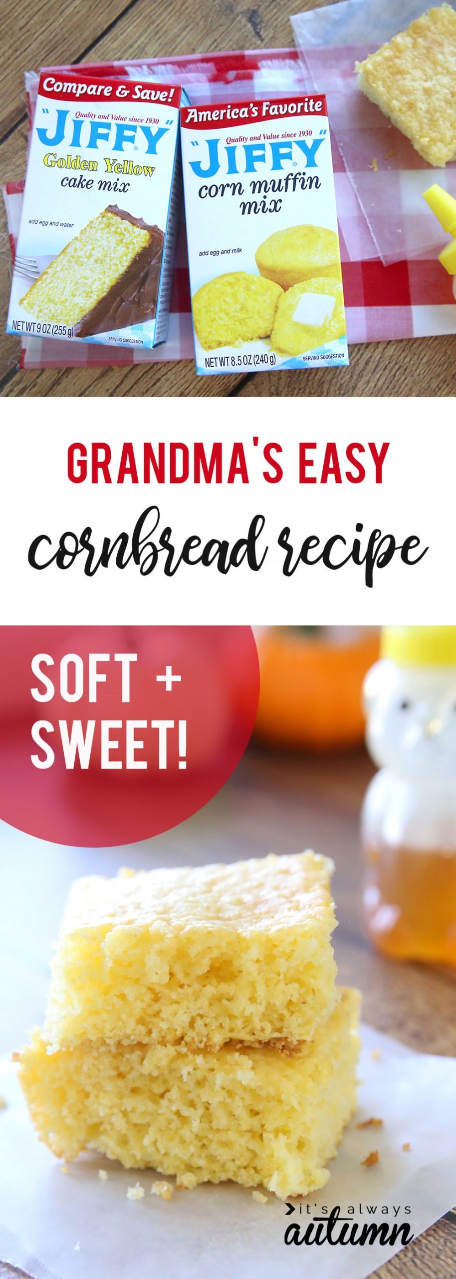 Moist Jiffy Cornbread Recipe
 Quick easy sweet Jiffy cornbread recipe everyone will