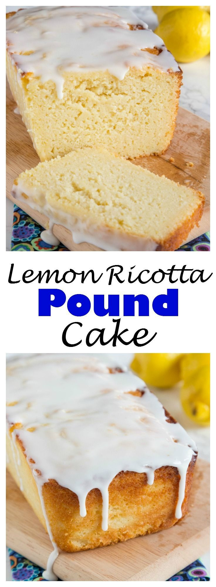 Moist Lemon Pound Cake
 LEMON RICOTTA POUND CAKE – A DENSE AND SUPER MOIST LEMON