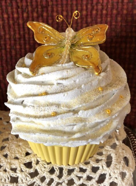 Mother'S Day Cupcakes
 Mother s Day Butterfly fake cupcake Yellow t thank you