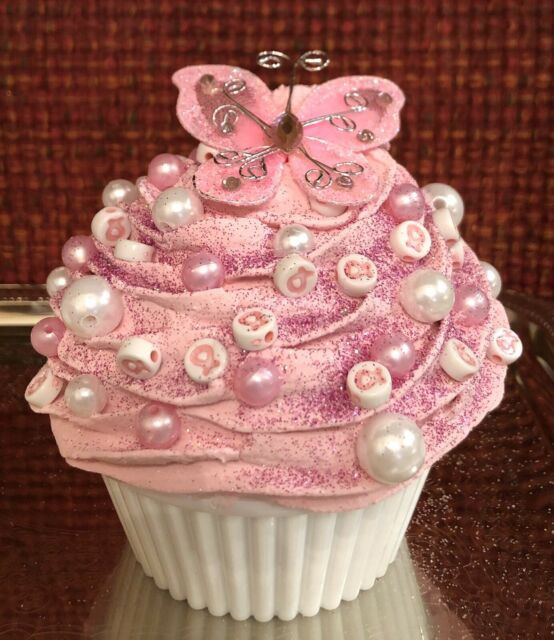 Mother'S Day Cupcakes
 Mother s Day Butterfly Breast cancer fake cupcake Pink