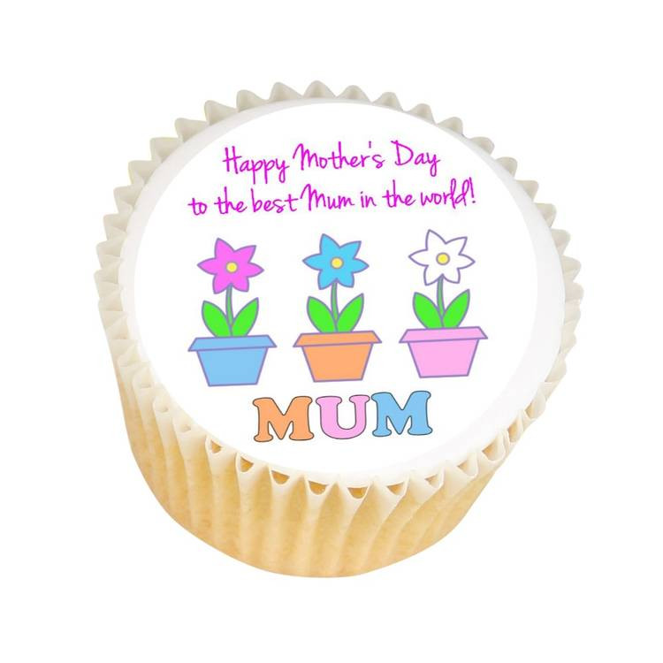 Mother'S Day Cupcakes
 Flower Pots Mothers Day Cupcakes