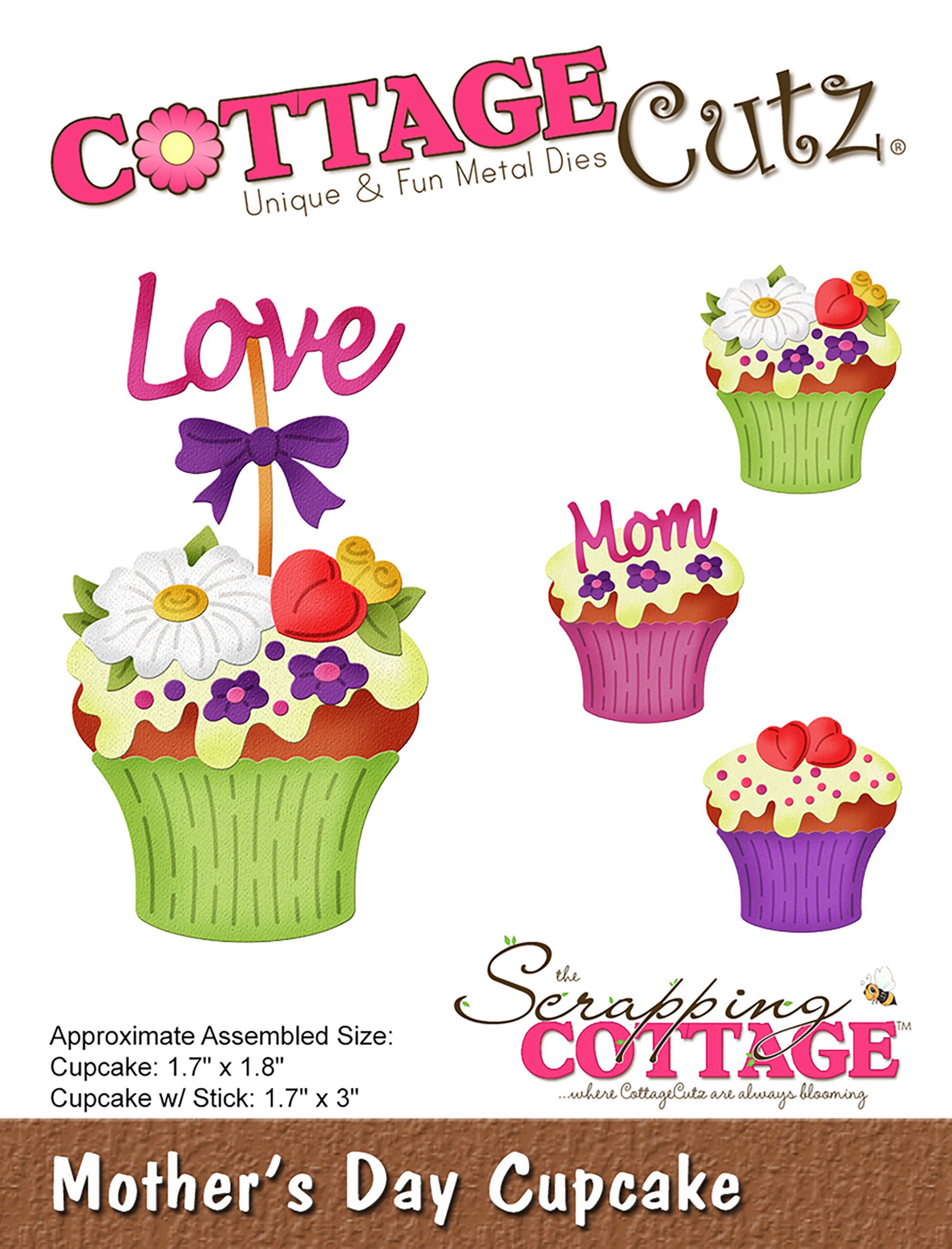 Mother'S Day Cupcakes
 CottageCutz Dies Mother s Day Cupcake 1 7" To 3"