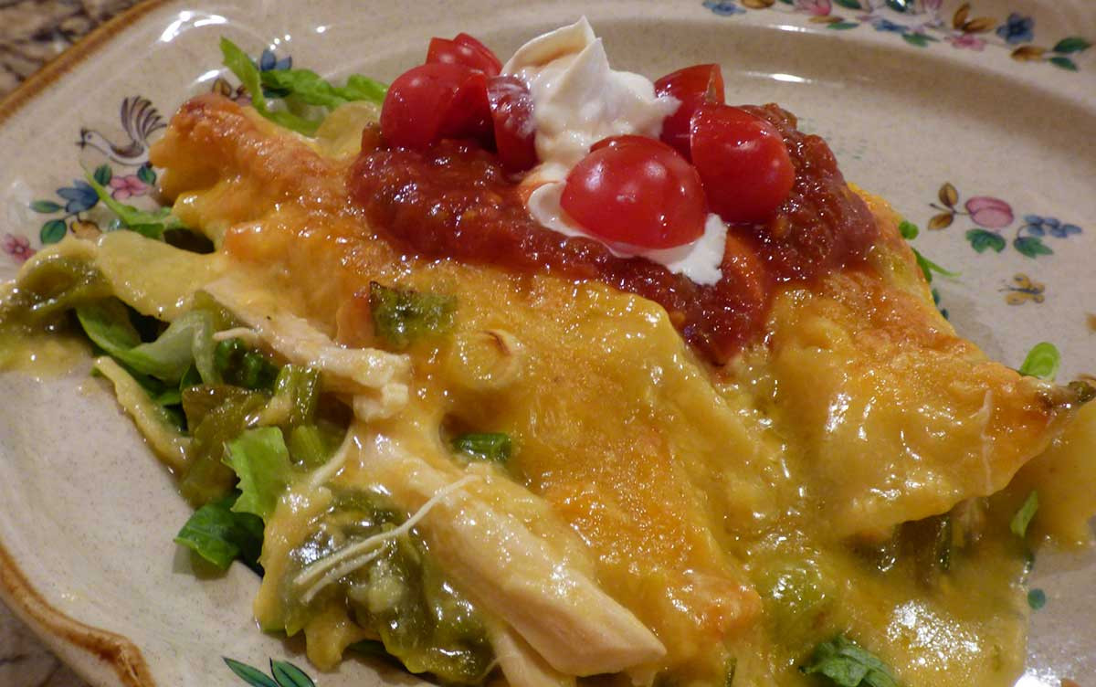 New Mexican Green Chile Chicken Enchiladas
 New Mexico Nomad Recipes