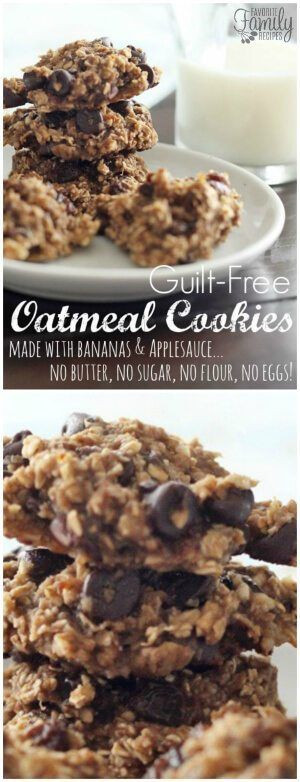 Oatmeal Cookies Recipe Without Eggs
 Guilt Free Oatmeal Cookies are made without butter added