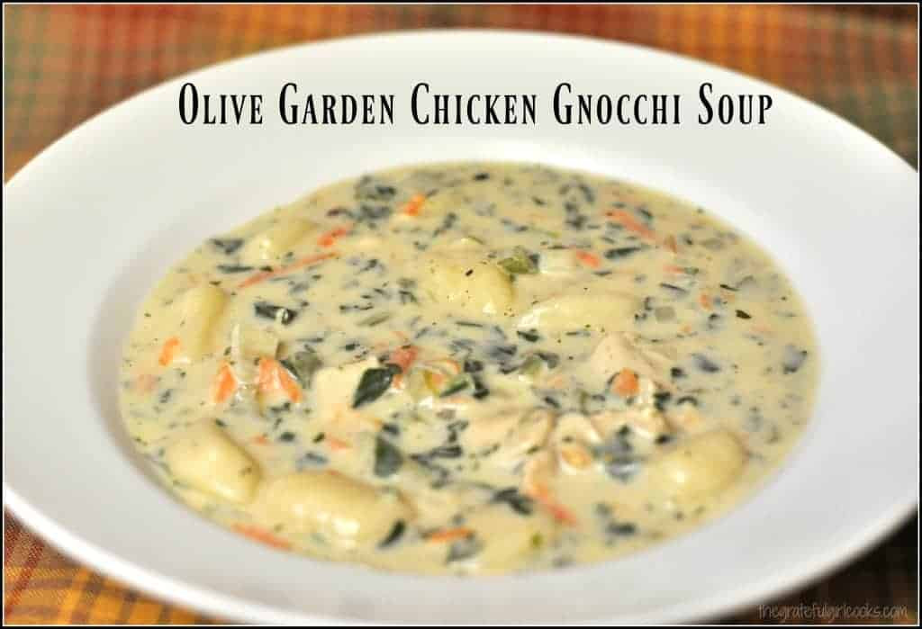 Olive Garden Chicken &amp; Gnocchi Soup
 Olive Garden Chicken Gnocchi Soup
