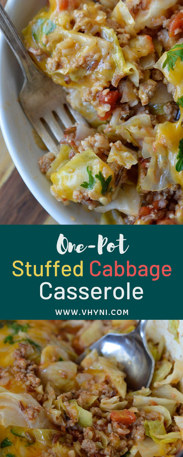 One Pot Cabbage Casserole
 Easy Stuffed Cabbage Casserole