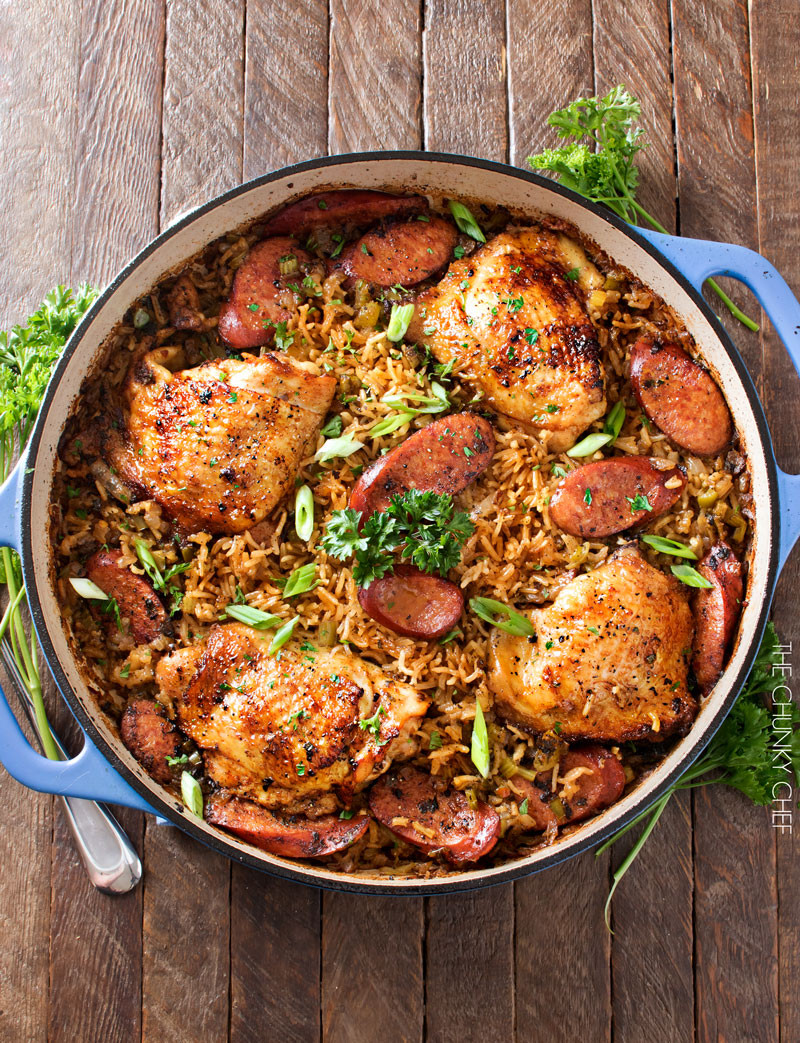 One Pot Chicken Thighs Recipe
 e Pot Chicken and Dirty Rice The Chunky Chef