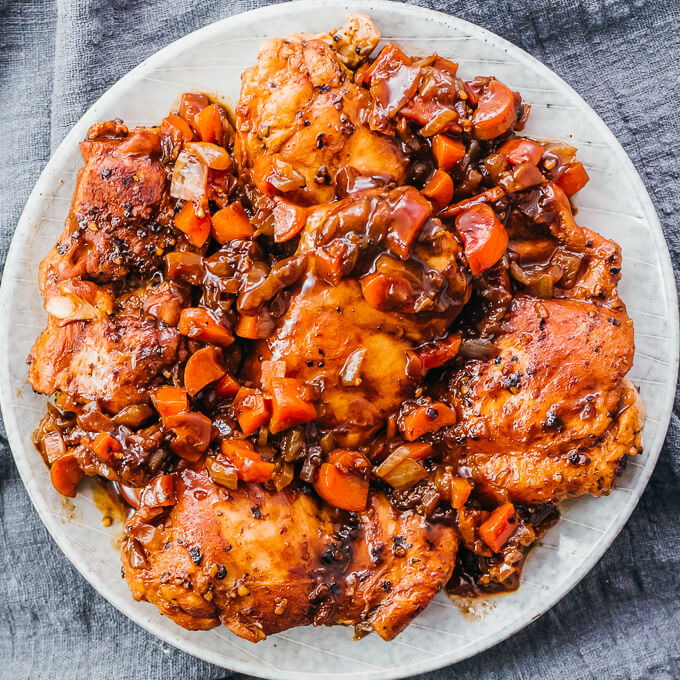 One Pot Chicken Thighs Recipe
 Instant Pot Chicken Thighs With Balsamic Sauce Savory Tooth