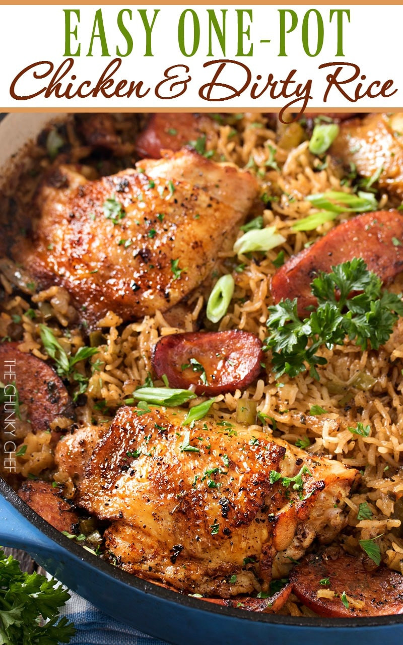 One Pot Chicken Thighs Recipe
 e Pot Chicken and Dirty Rice The Chunky Chef