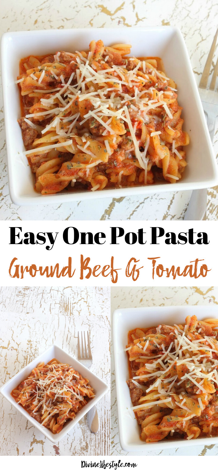 One Pot Pasta Ground Beef
 Easy e Pot Pasta Ground Beef and Tomato Recipe