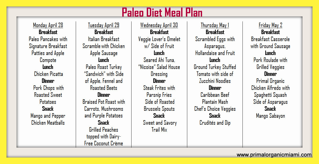 Paleo Diet Menu
 2014 52 Weeks Paleo Primal Organic