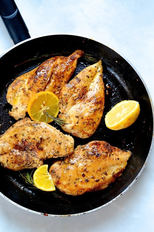 Pan Fried Chicken
 10 – Minute pan fried Greek chicken breasts – Bibby’s