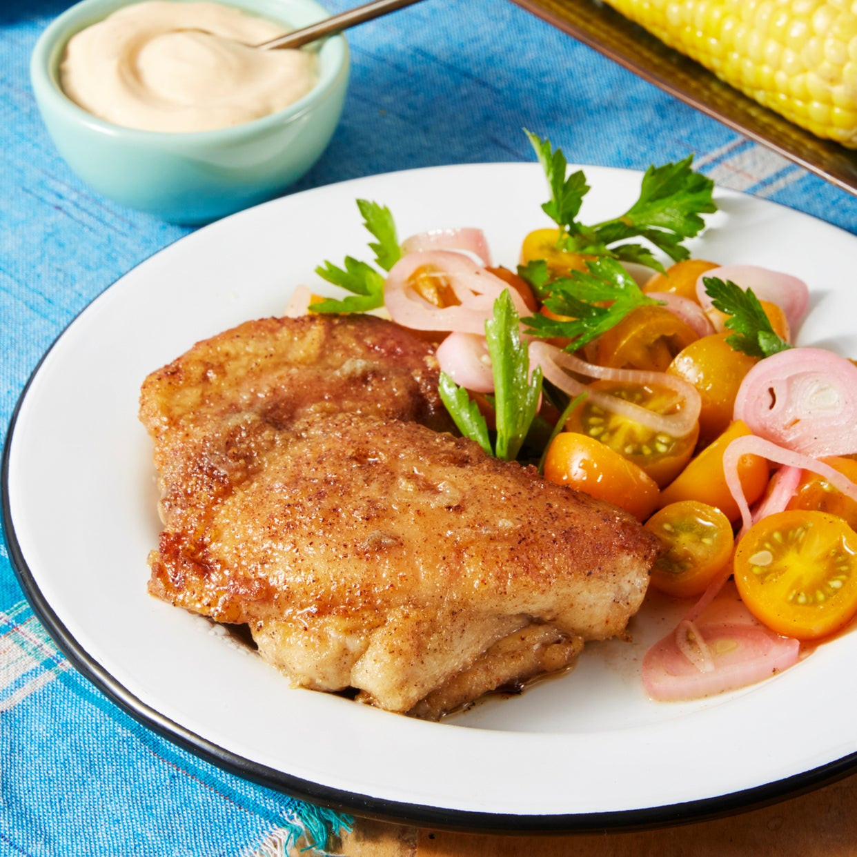 Pan Fried Chicken
 Recipe Spicy Pan Fried Chicken with Corn on the Cob