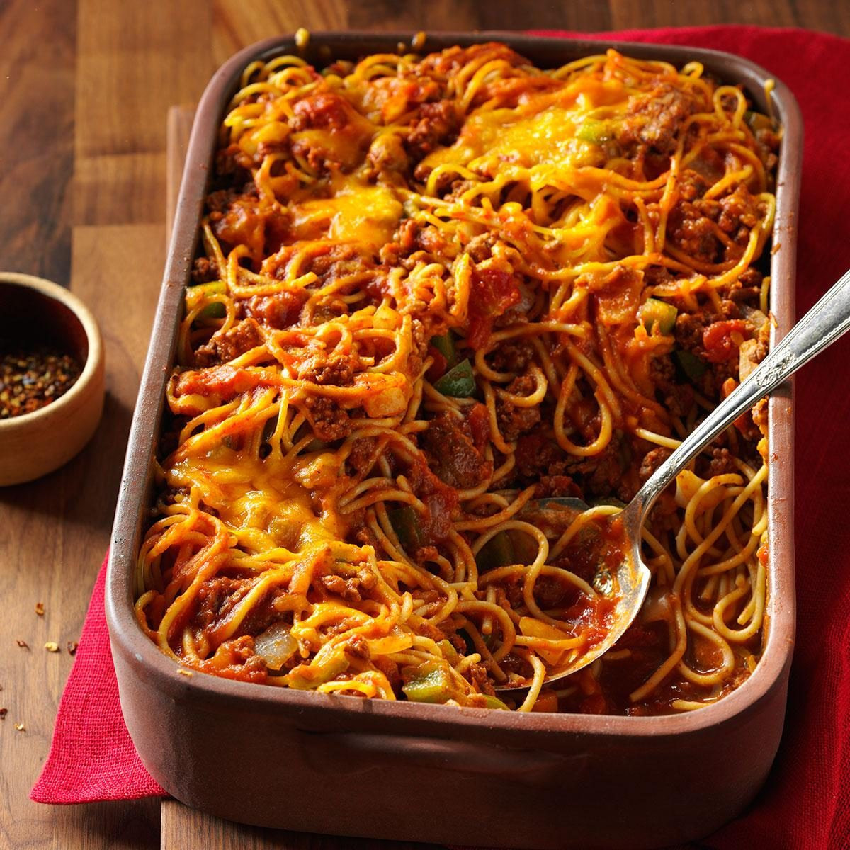 Pasta Main Dishes Recipes
 Confetti Spaghetti Recipe