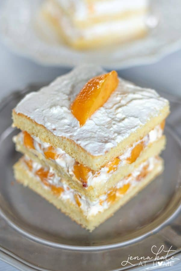 Peach Cake Recipes
 Simple Summertime Peach Cake With Homemade Whipped Cream