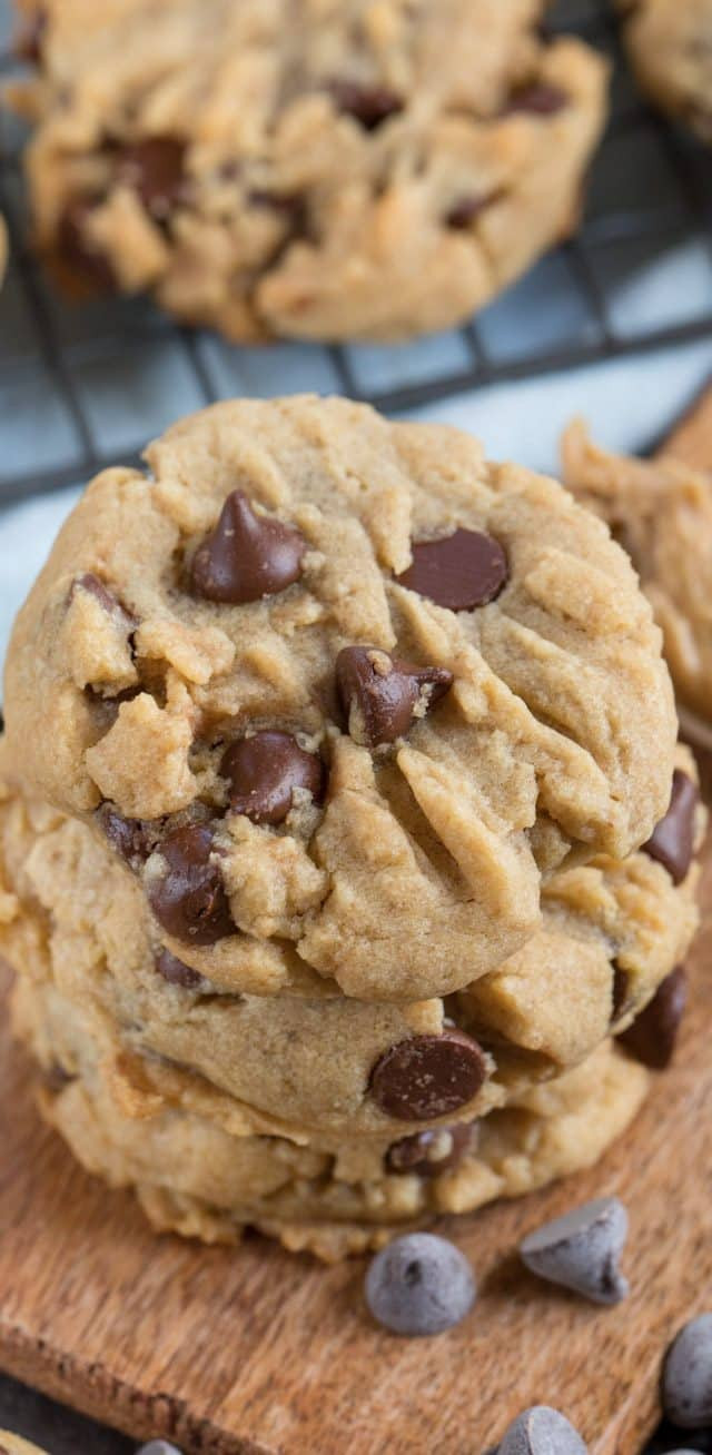Peanut Butter Cookies With Peanut Butter Chips
 Peanut Butter Chocolate Chip Cookies Crazy for Crust