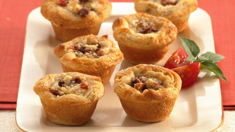Pillsbury Biscuit Appetizer Recipes
 Sun Dried Tomato and Goat Cheese Appetizers recipe from