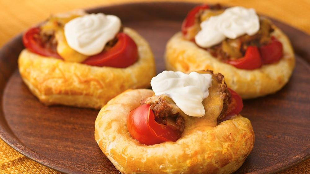 Pillsbury Biscuit Appetizer Recipes
 Mexican Stuffed Pepper Biscuit Tostadas recipe from