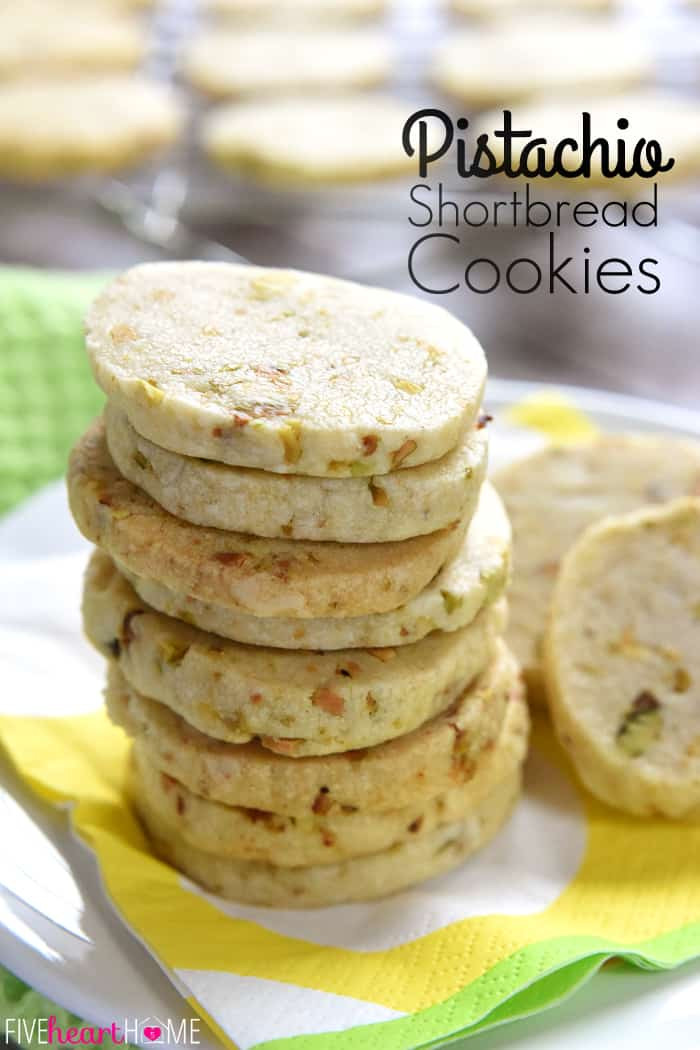 Pistachio Shortbread Cookies
 Pistachio Shortbread Cookies • FIVEheartHOME